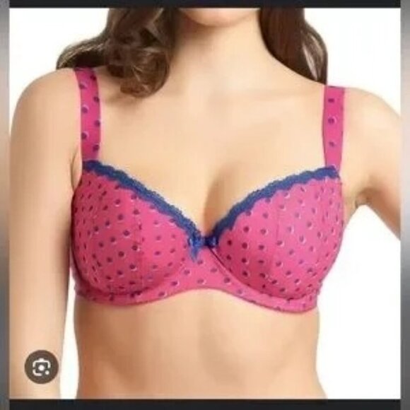 Freya Patsy Pink Polka Dot Underwire Bra - Picture 1 of 7